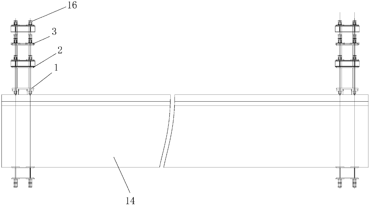 Dismantling and installation construction method of whole group of bridges with upper span on existing line