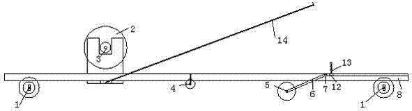 Concrete joint glue pouring and adhesive tape sticking device and using method thereof