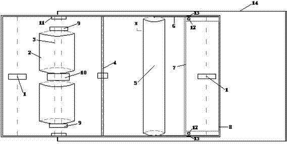 Concrete joint glue pouring and adhesive tape sticking device and using method thereof