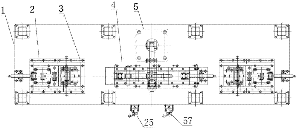 Work fixture for cutting groove at axle housing midpiece