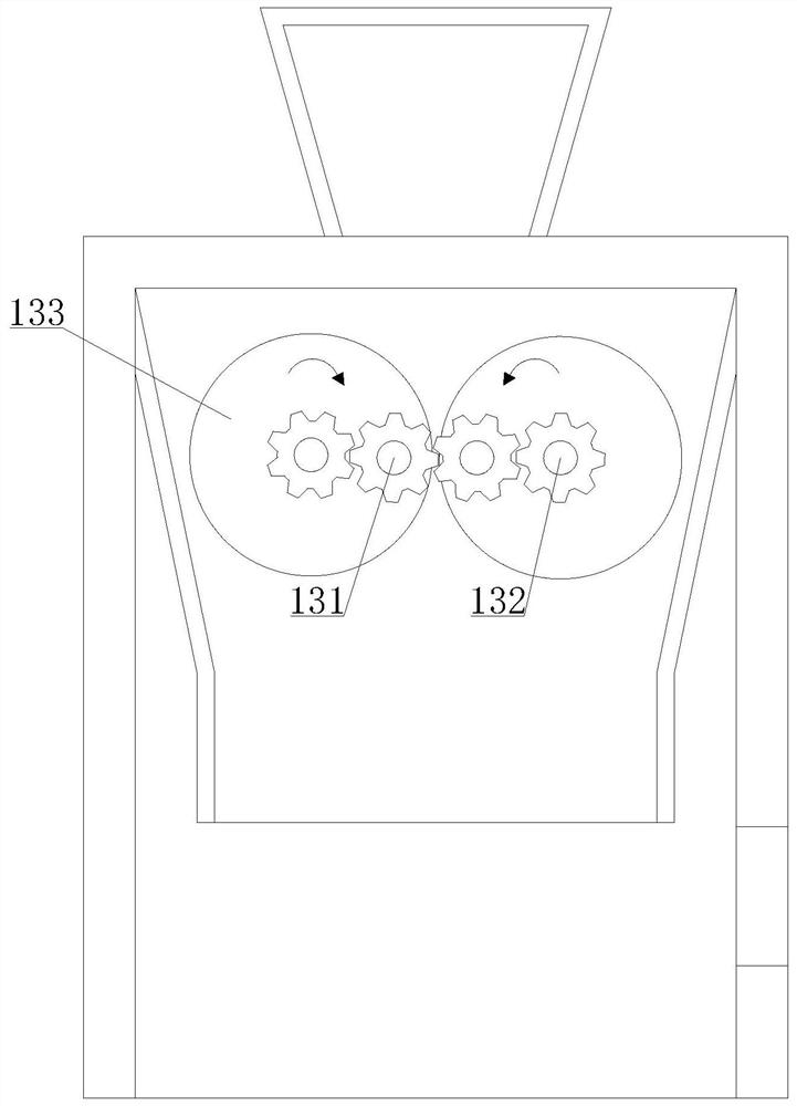 Crushing anti-blocking device for chemical industry