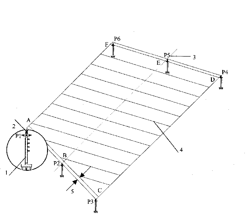 Mobile lifting combined measuring point frame device