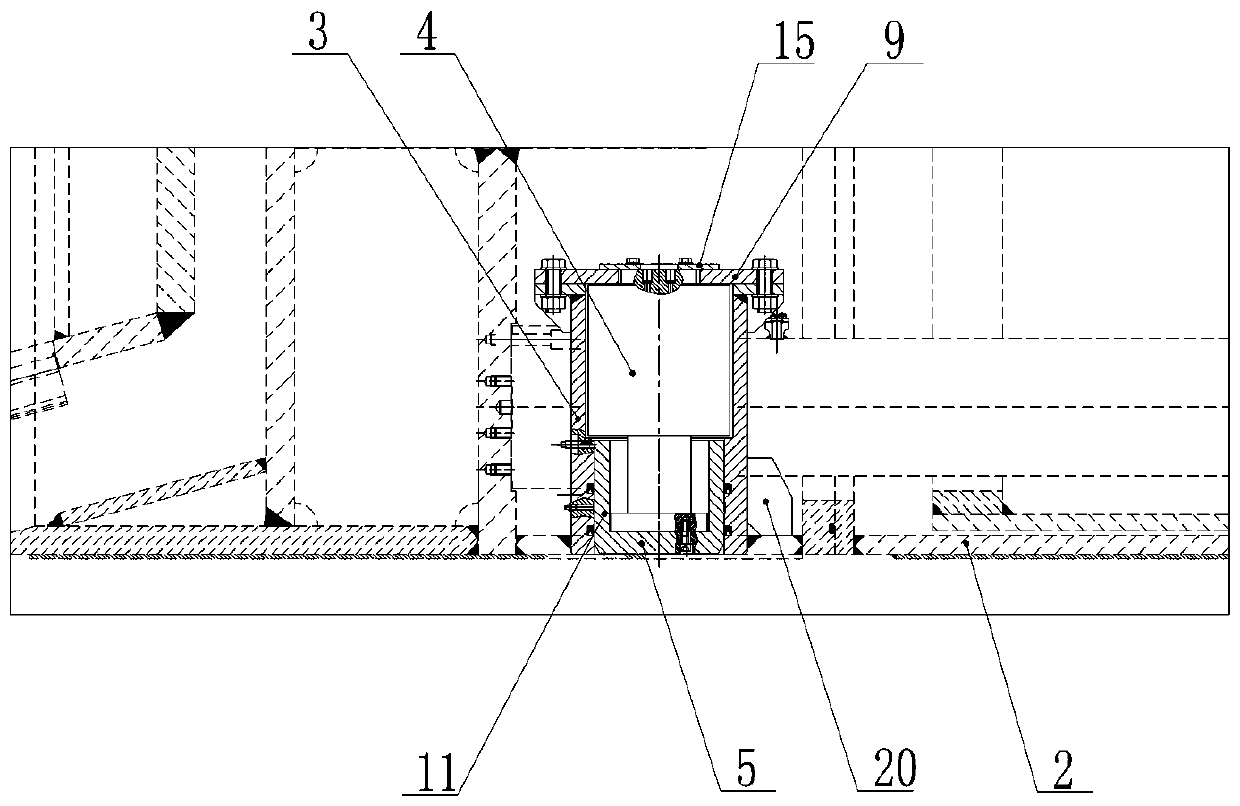 Stable support device for hard rock roadheader