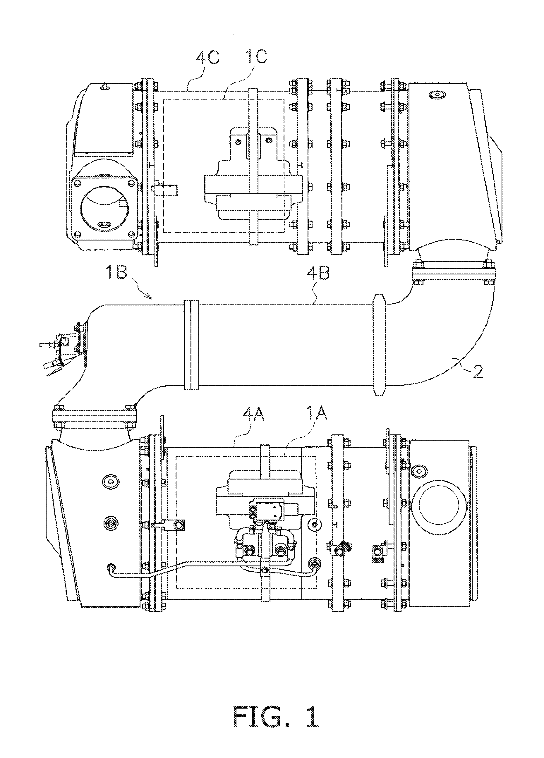 Reducing agent aqueous solution mixing device and exhaust gas post-treatment device