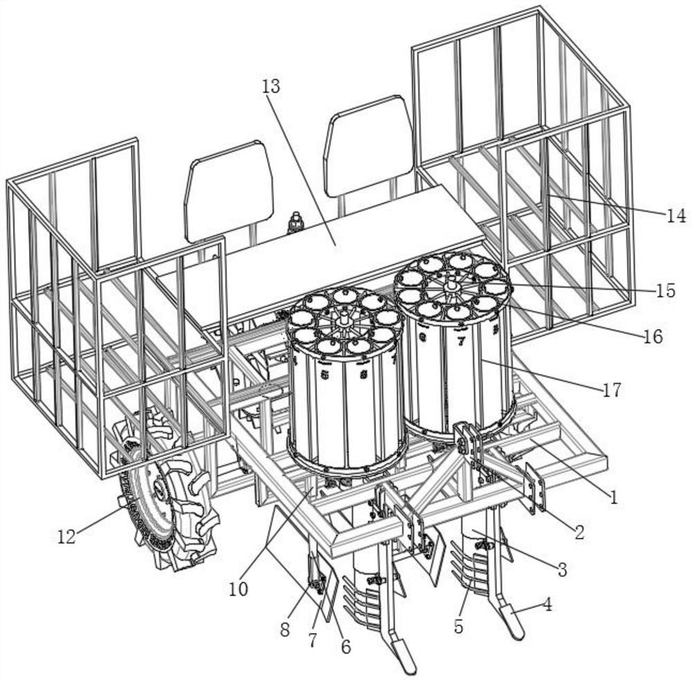 Viburnum flower planting transplanting and fertilizing equipment and use method thereof