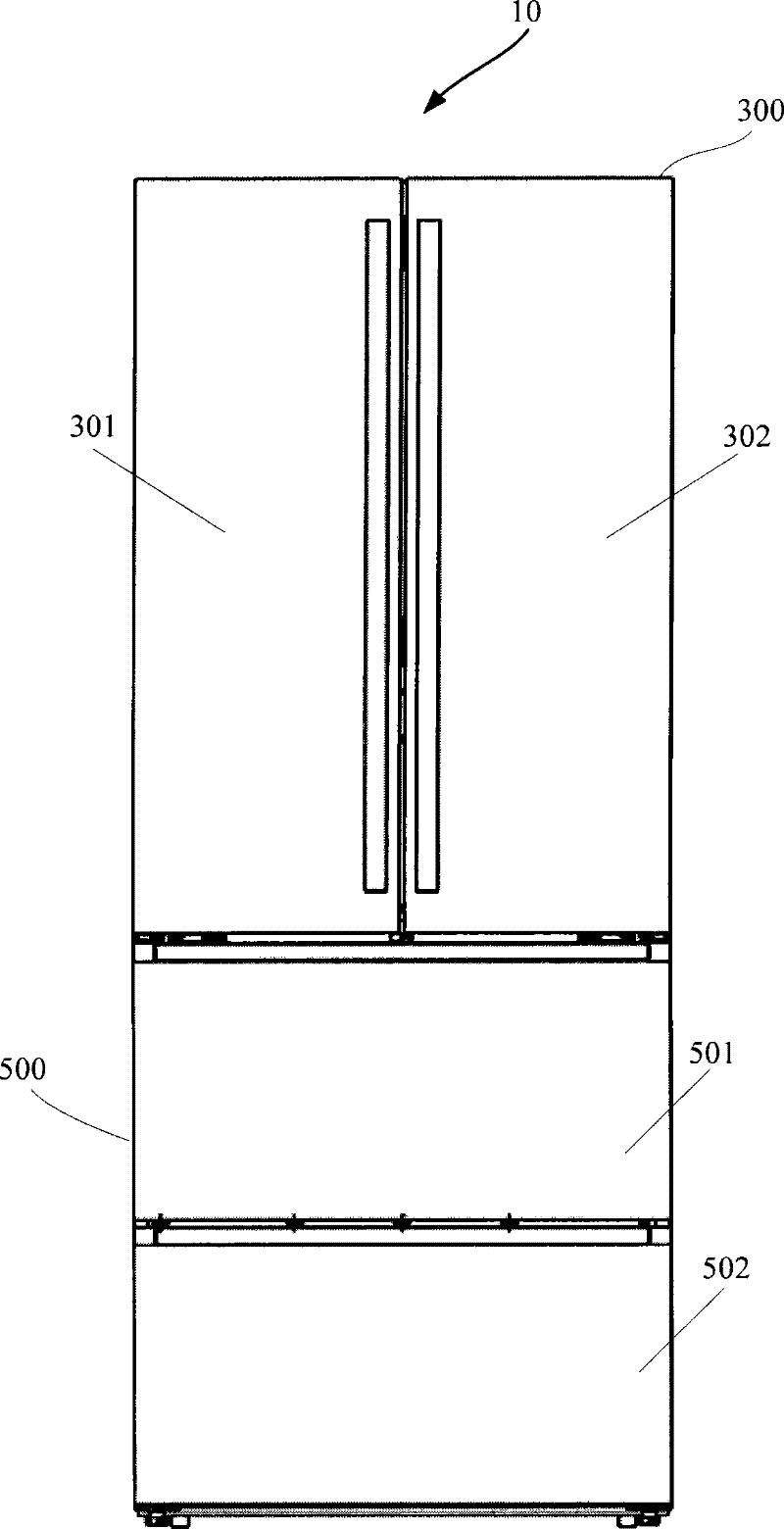 Fixing structure of middle beam of refrigerator as well as refrigerator and manufacturing method thereof