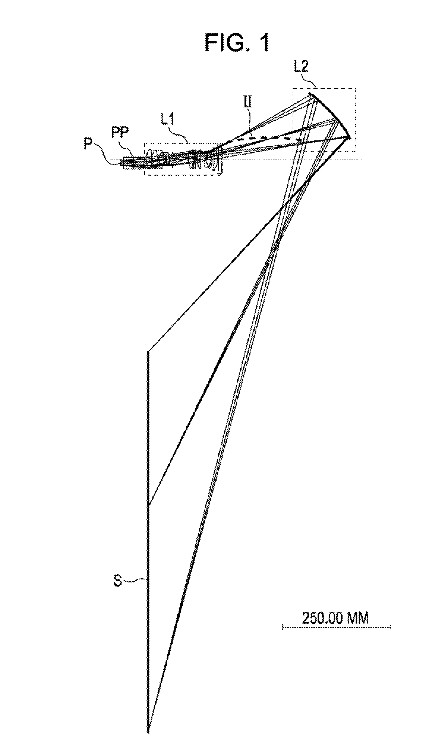 Projection optical system and projection image display apparatus