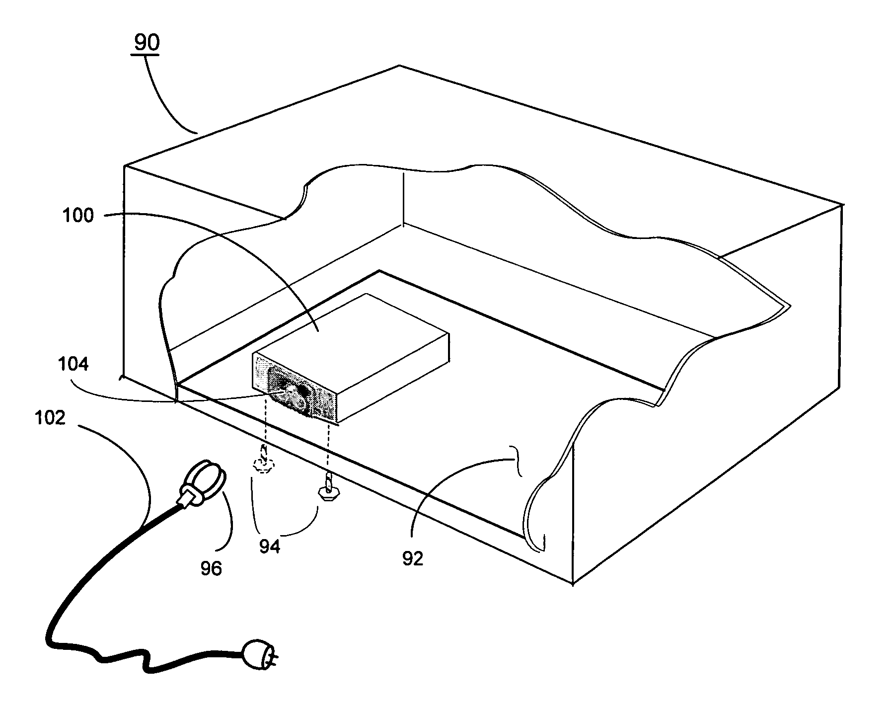 Encapsulated electronic power converter with embedded AC components