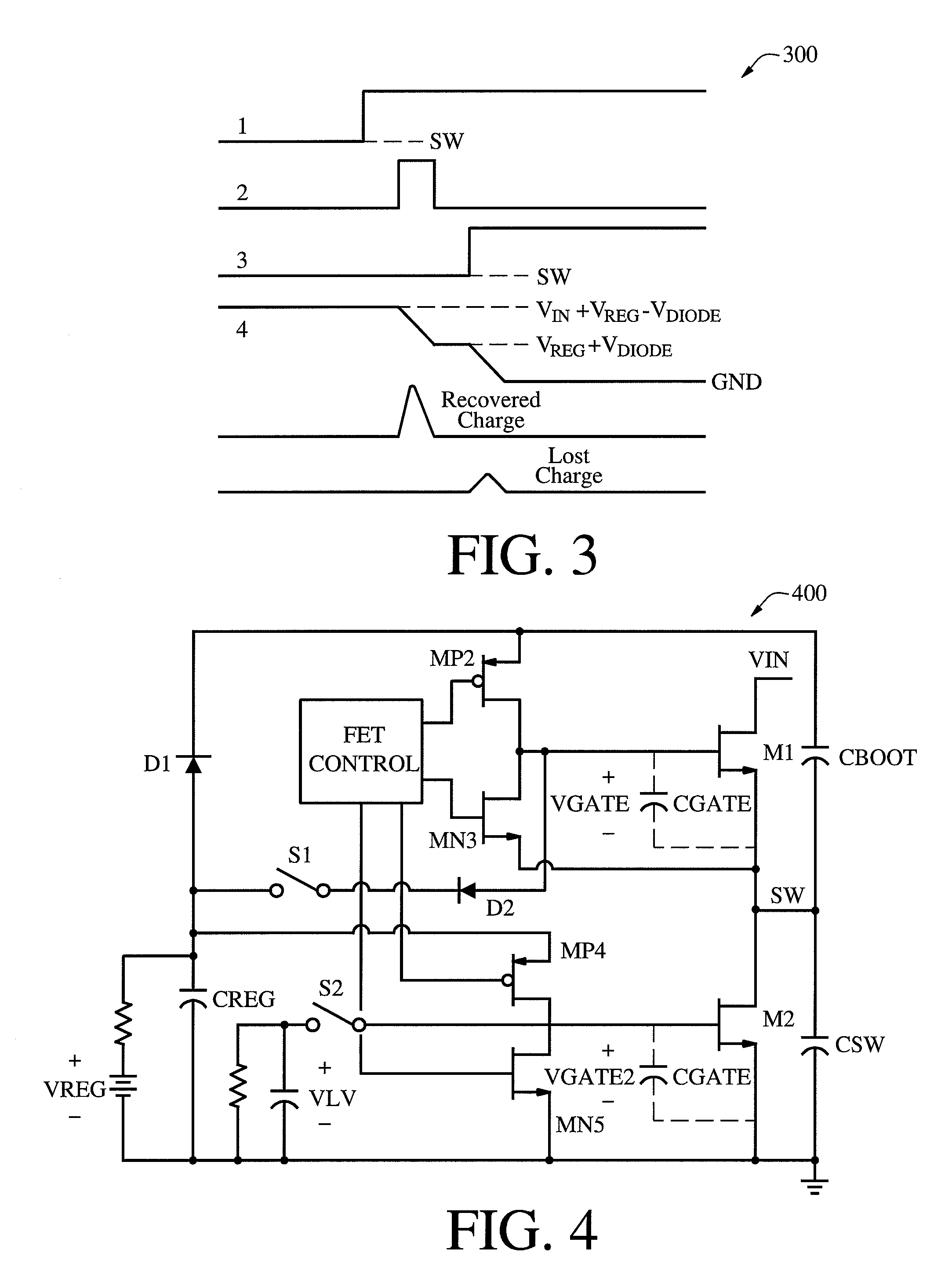 Power FET gate charge recovery