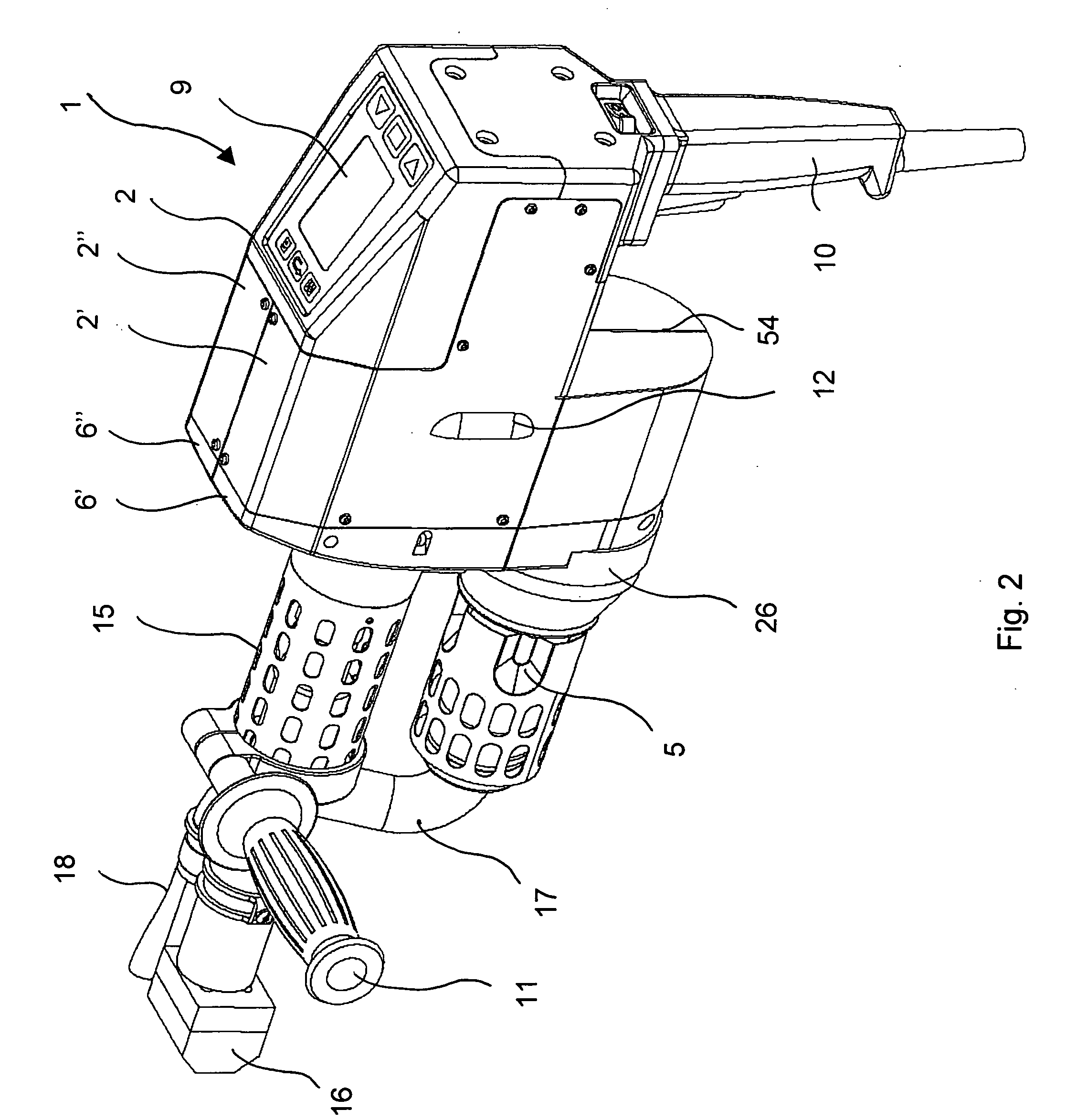 Handheld extruder welding device