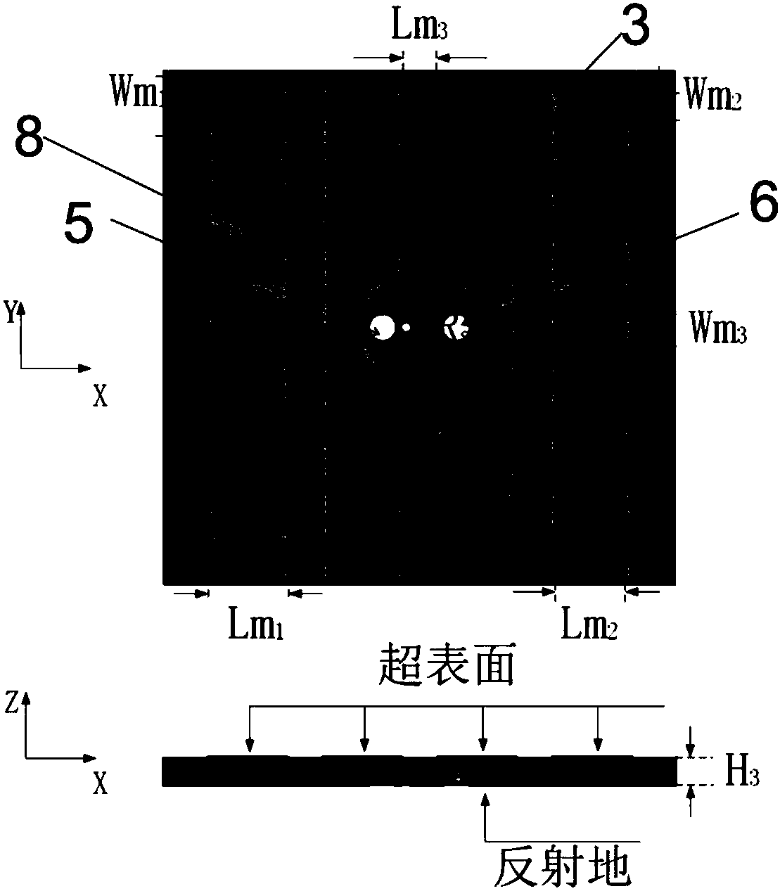 Magnetoelectric dipole antenna of metasurface dielectric plate