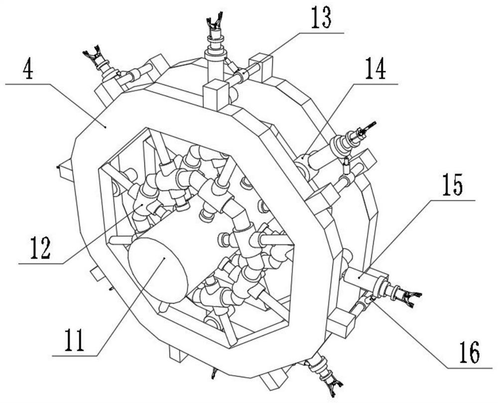 A spraying device for mechanical processing and its use method