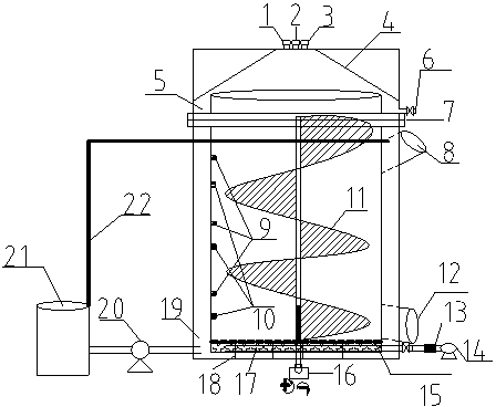 Method for preparing compound fertilizer through stirring type temperature feedback aerobic/anaerobic sludge garbage composting