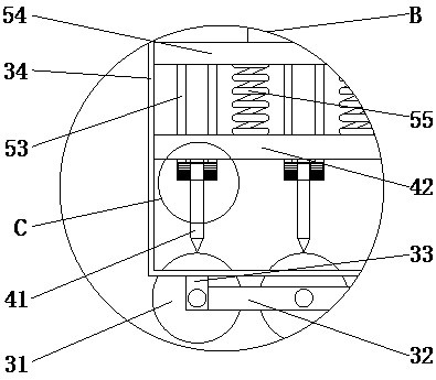 Powder supply and recovery component of selective laser-sintering printing equipment