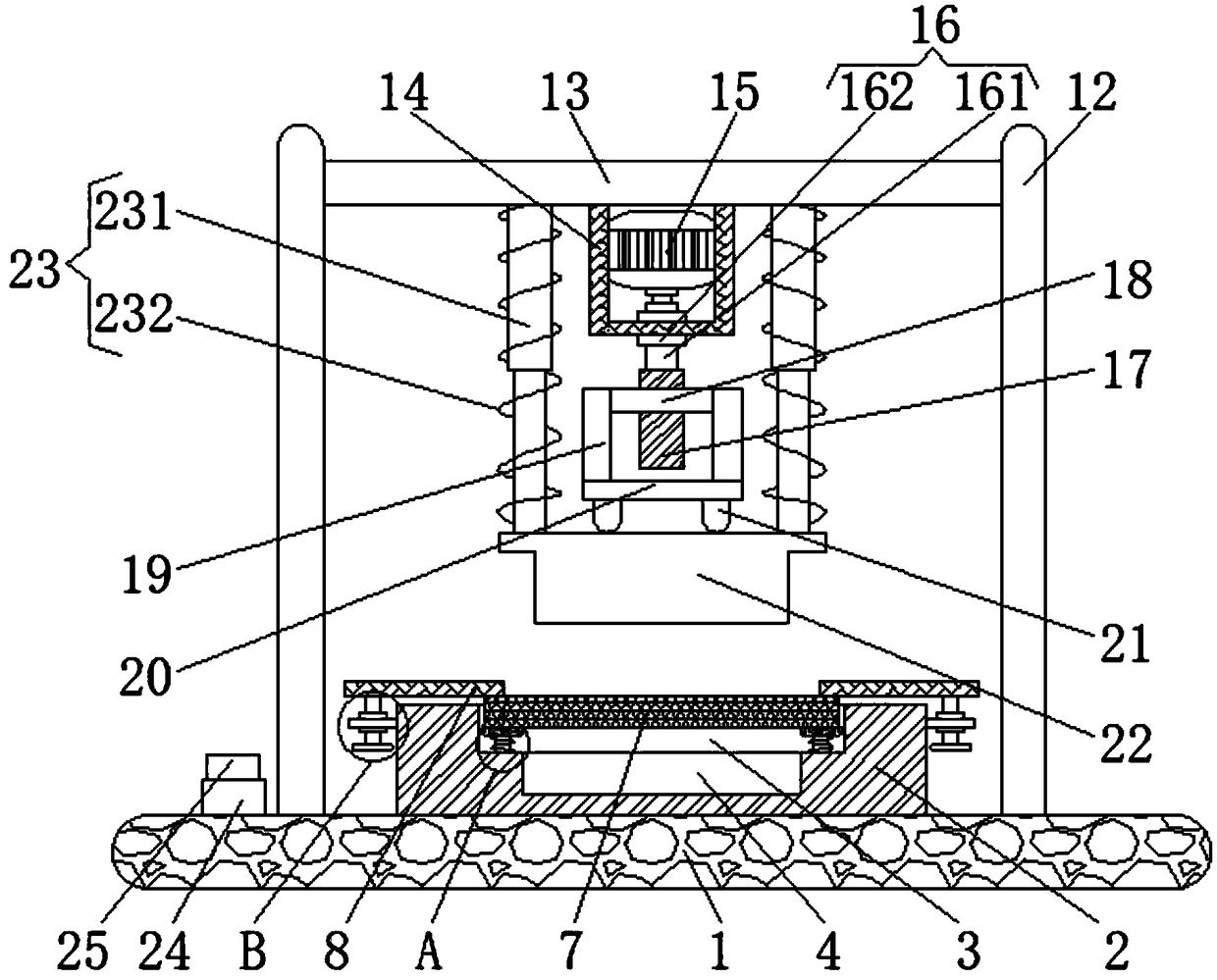 Automatic device for metal plate stamping