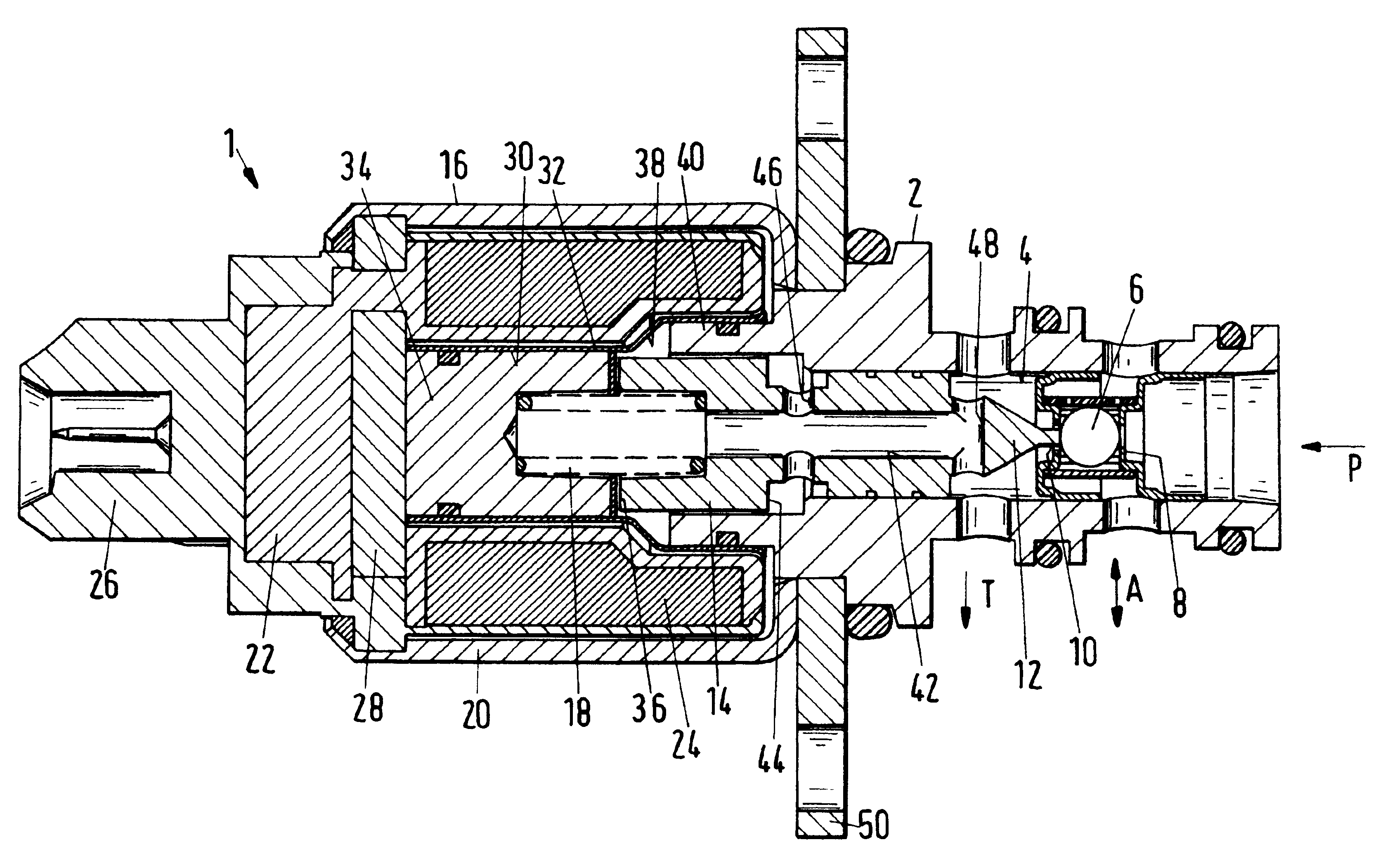 Directional seat valve