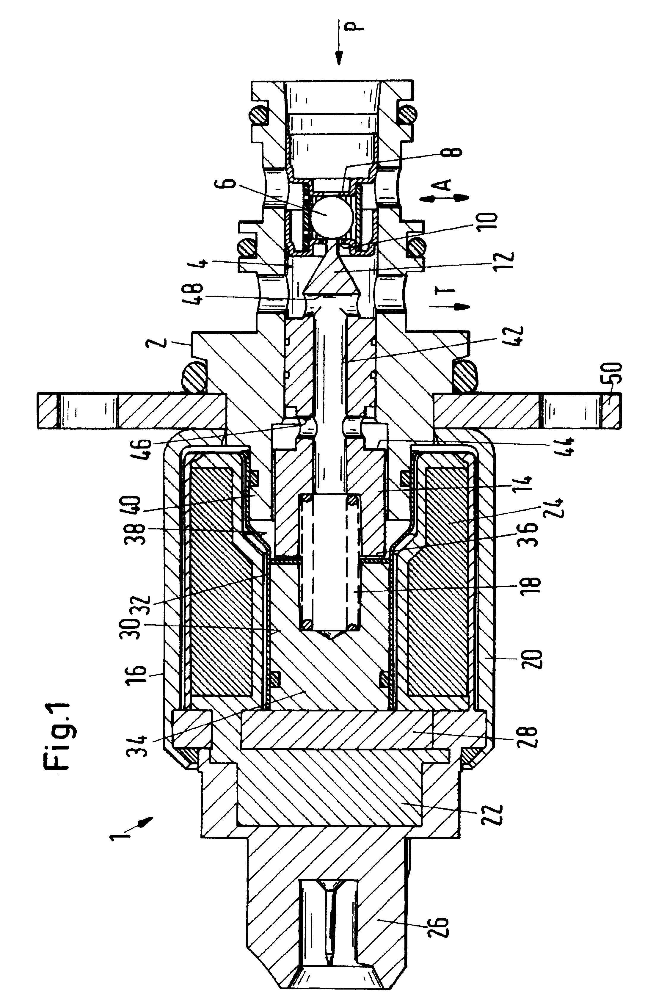 Directional seat valve