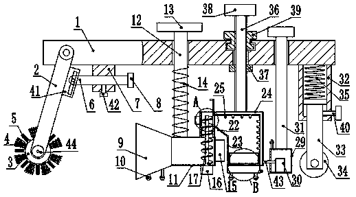 Automatic sweeping and dust processing device of improved sweeping robot