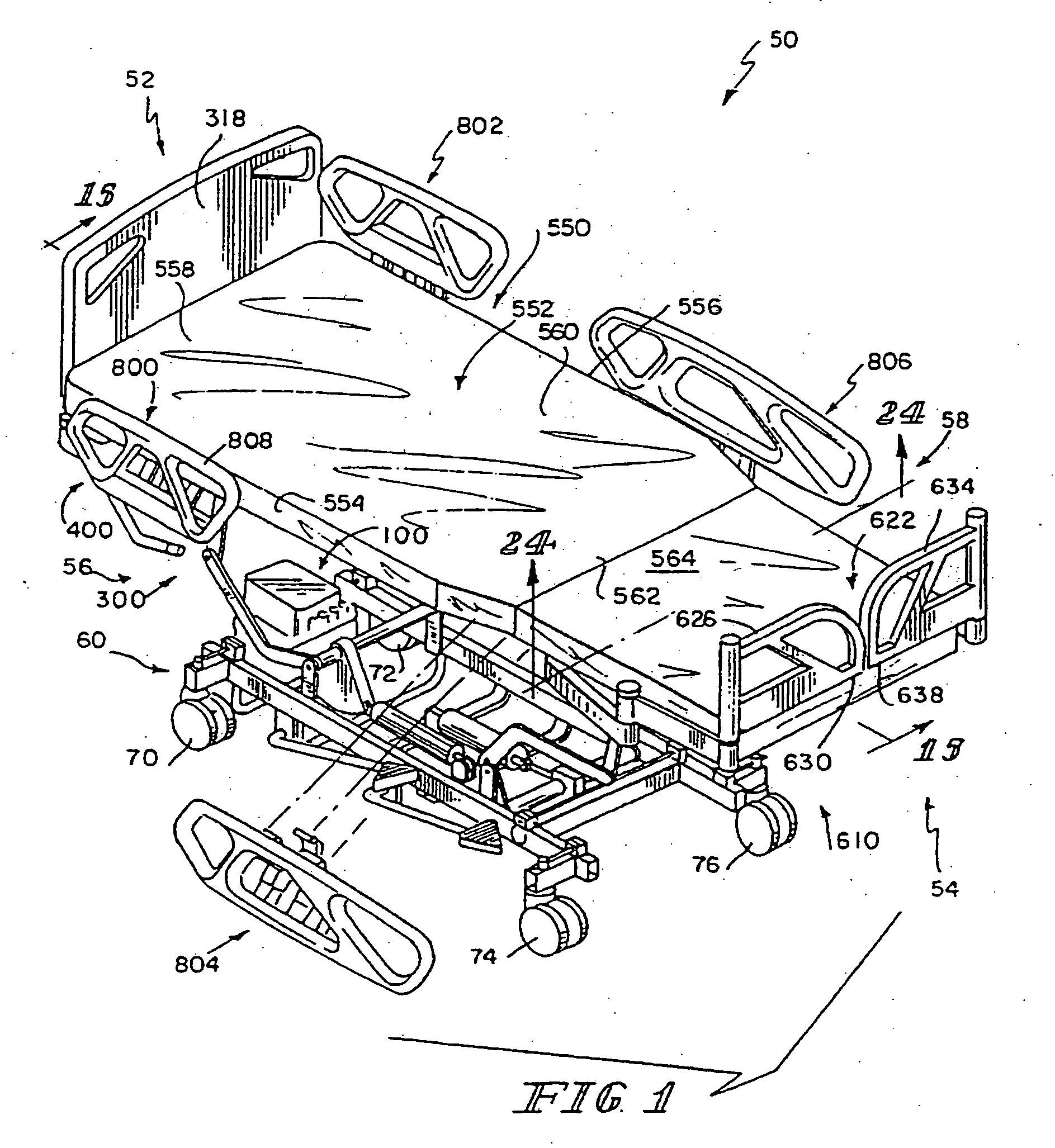 Patient care bed with network