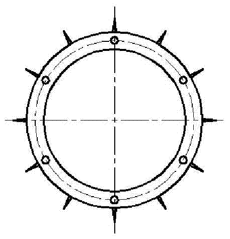 A z-pin connection method for carbon fiber composite transmission shaft and metal flange