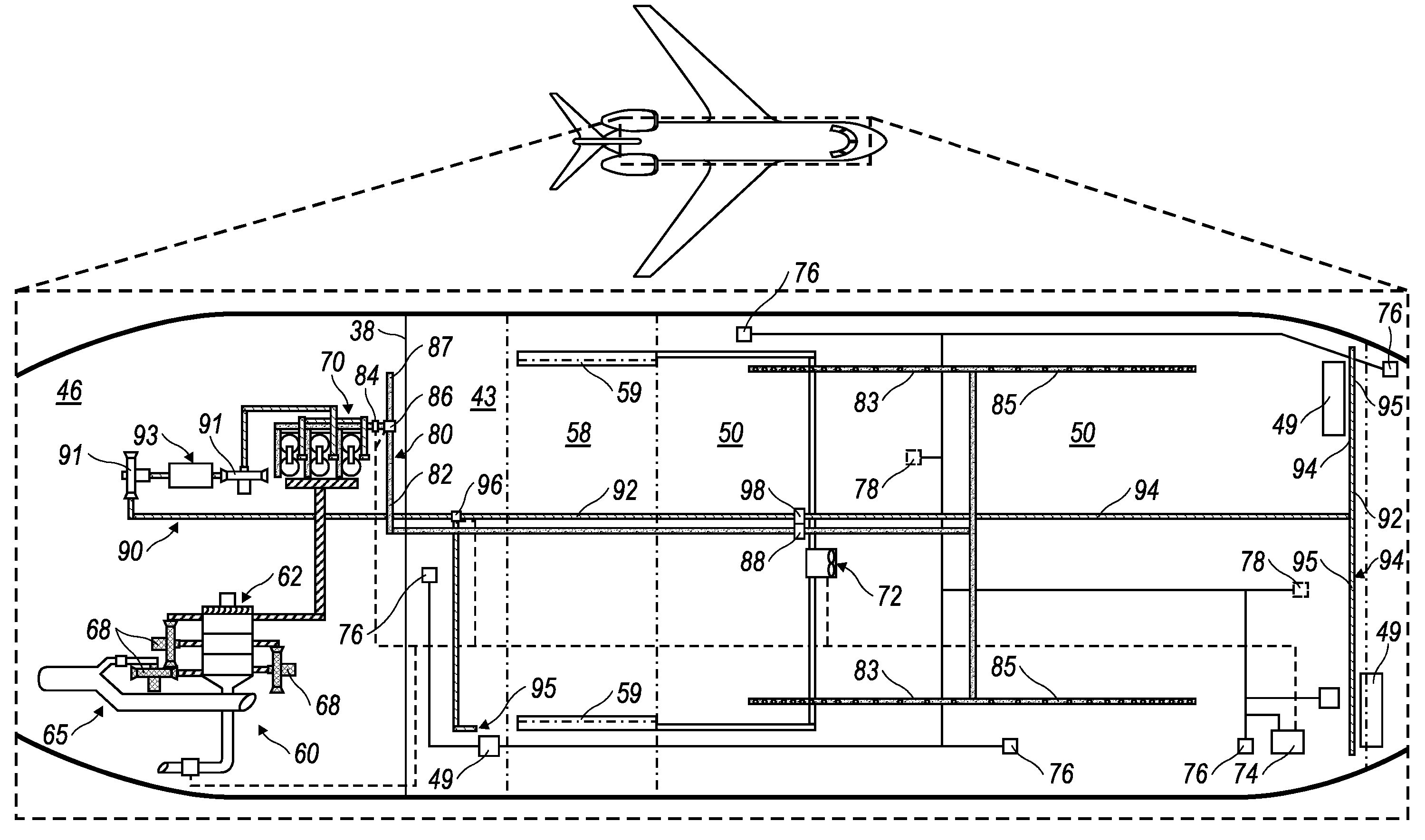 System and method for aircraft cabin atmospheric composition control