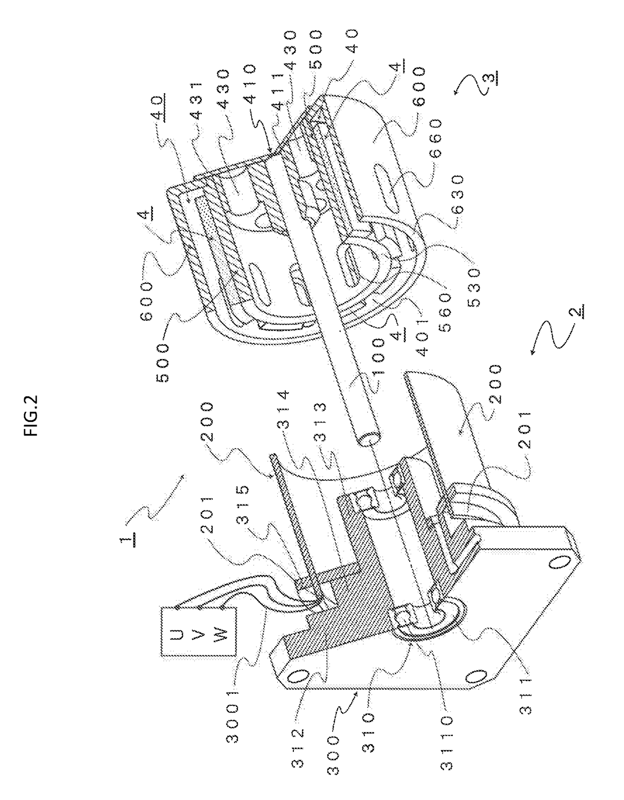 Coreless rotating electrical machine with stator including cylindrical coil and cooling method therefor