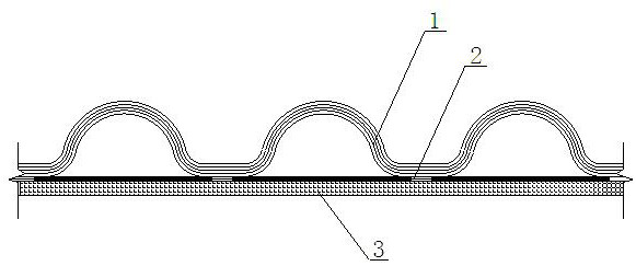 A frp strip reinforced thermoplastic resin spiral corrugated pipe