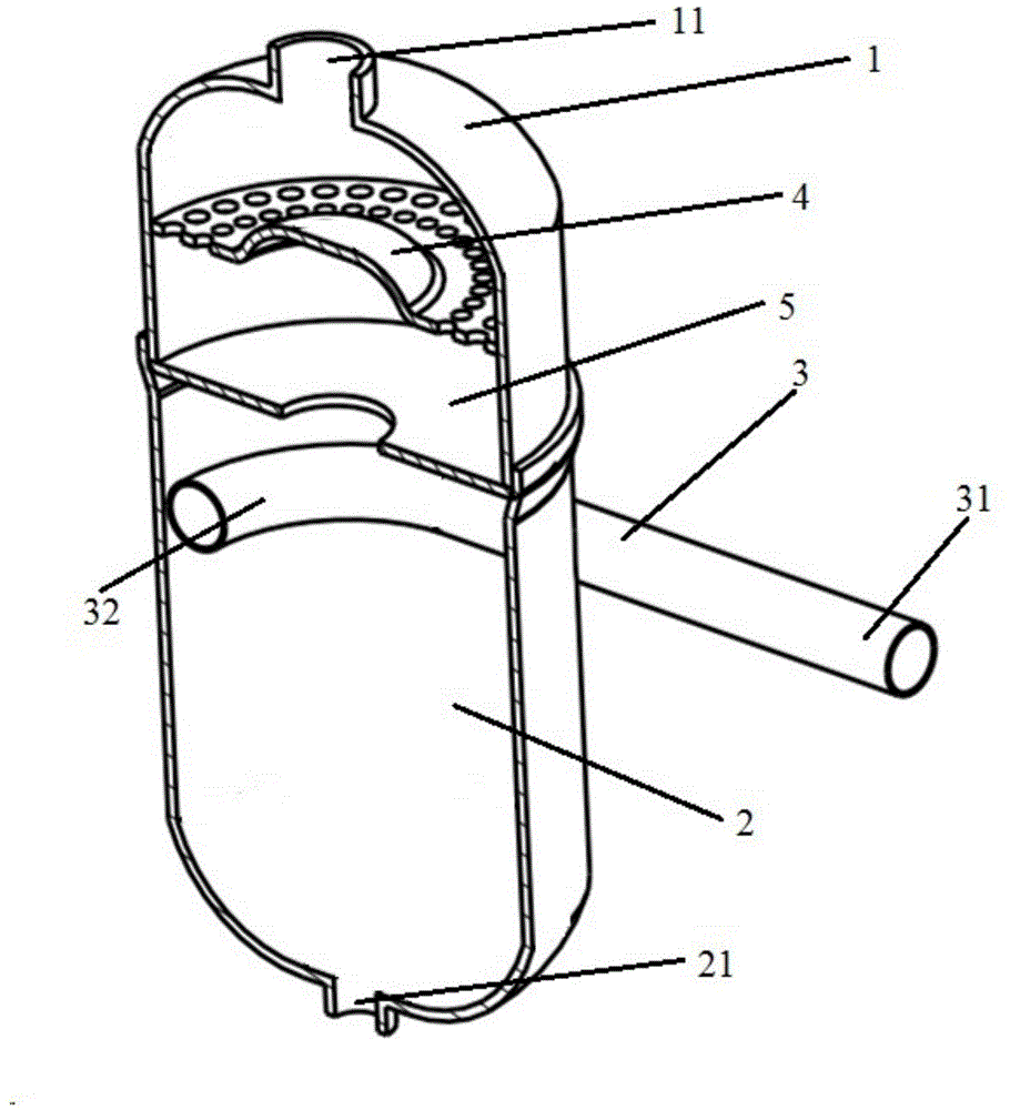 Liquid-discharged gas-liquid separator