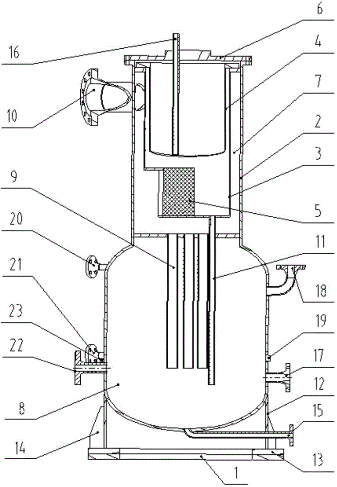 Integrated oil-gas separator