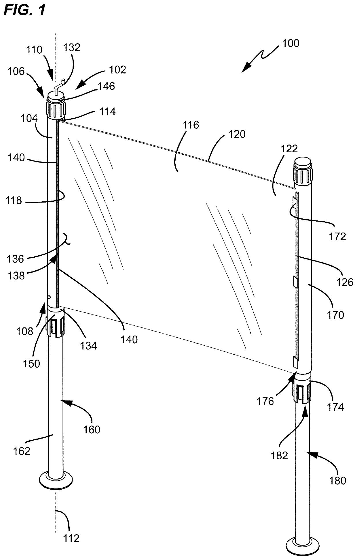 Sanitary retractable barrier system