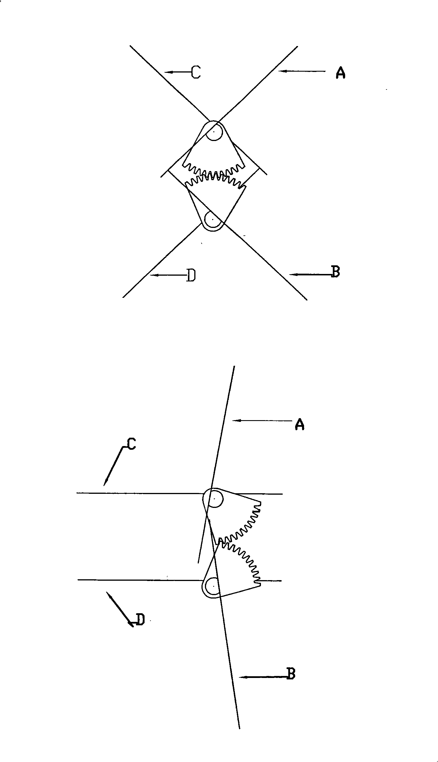 Double-layer reverse rotation vertical-shaft wind-power machine using horizontal combination active wing