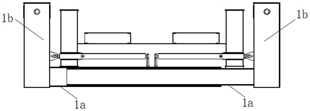 Front end support traverse device and traverse method for variable span double support and large displacement for trestle