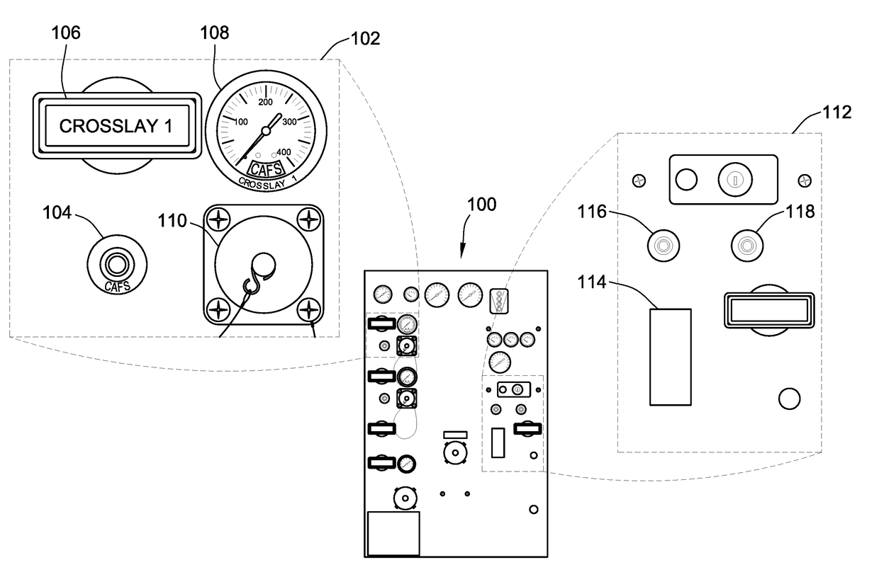 Compressed air foam system with simplified user interface