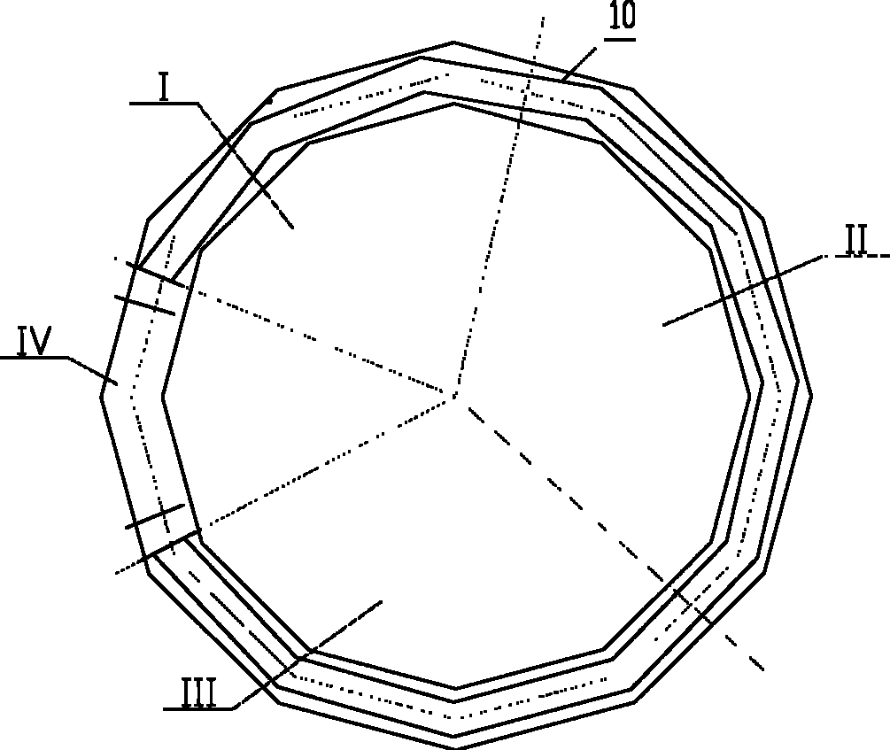 Air input system, annular air duct and annular fluid bath of circular cooler