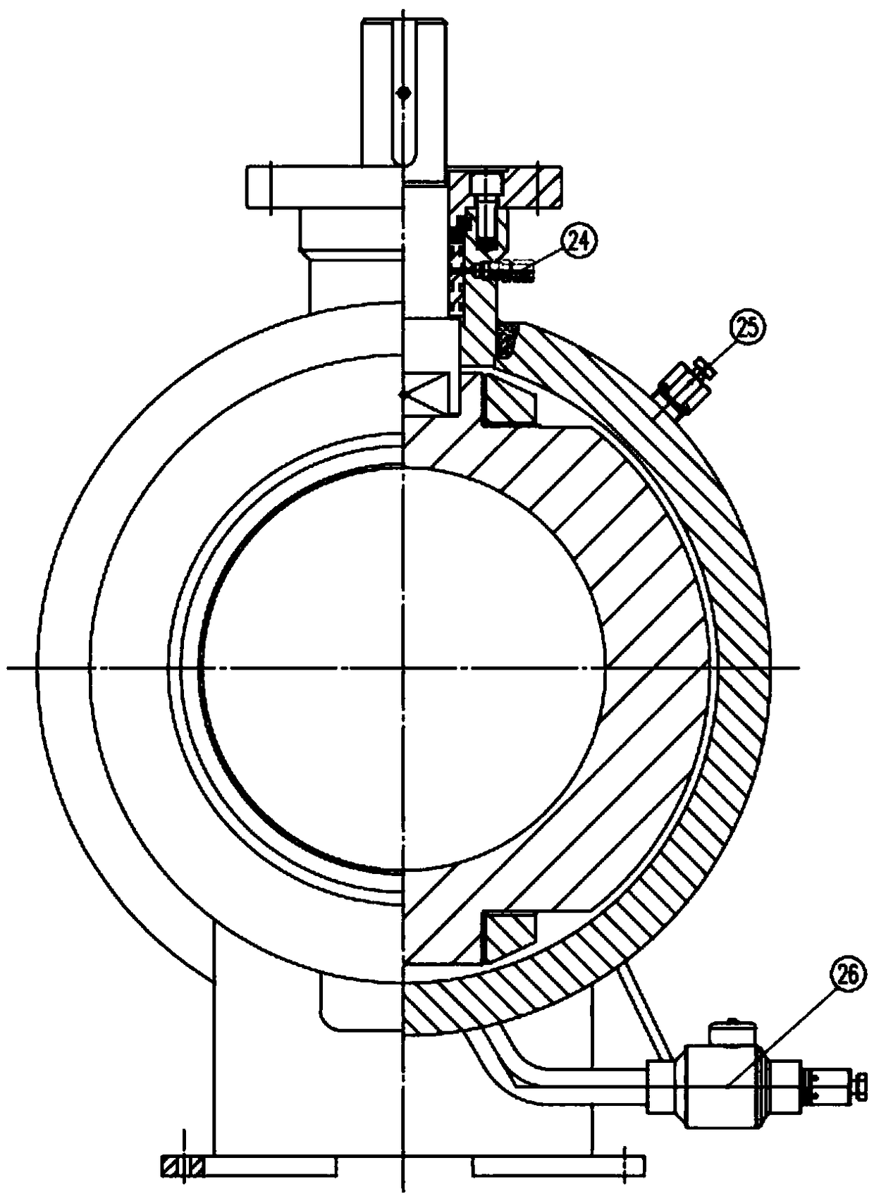 Spherical body longitudinal single-weld seam all-welded ball valve