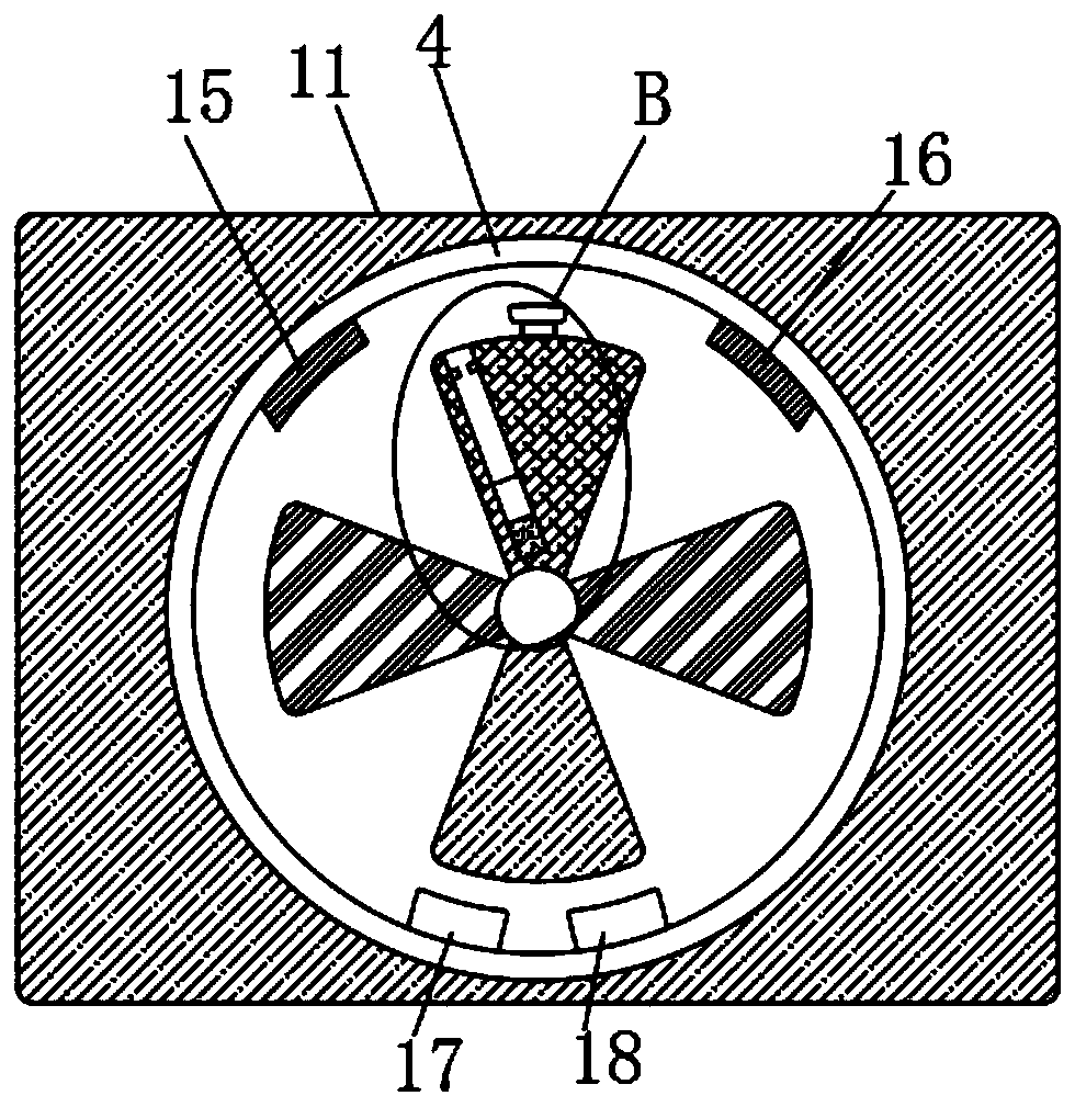 Automatic heat-dissipation type large-power illuminating lamp for factory