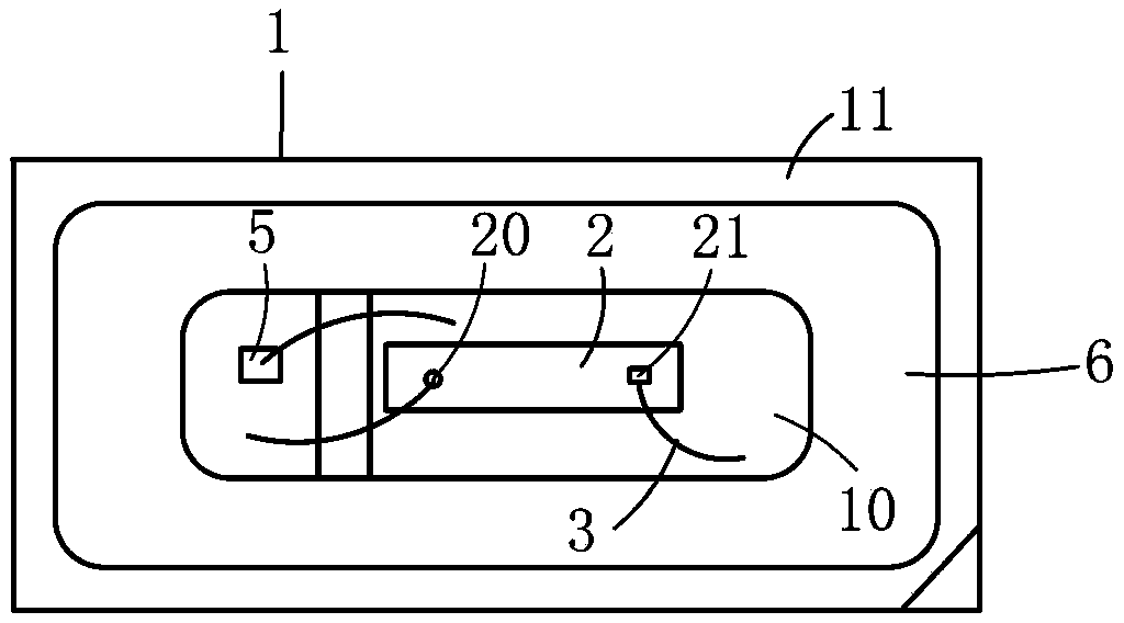 White-light LED (Light Emitting Diode) and packaging method thereof