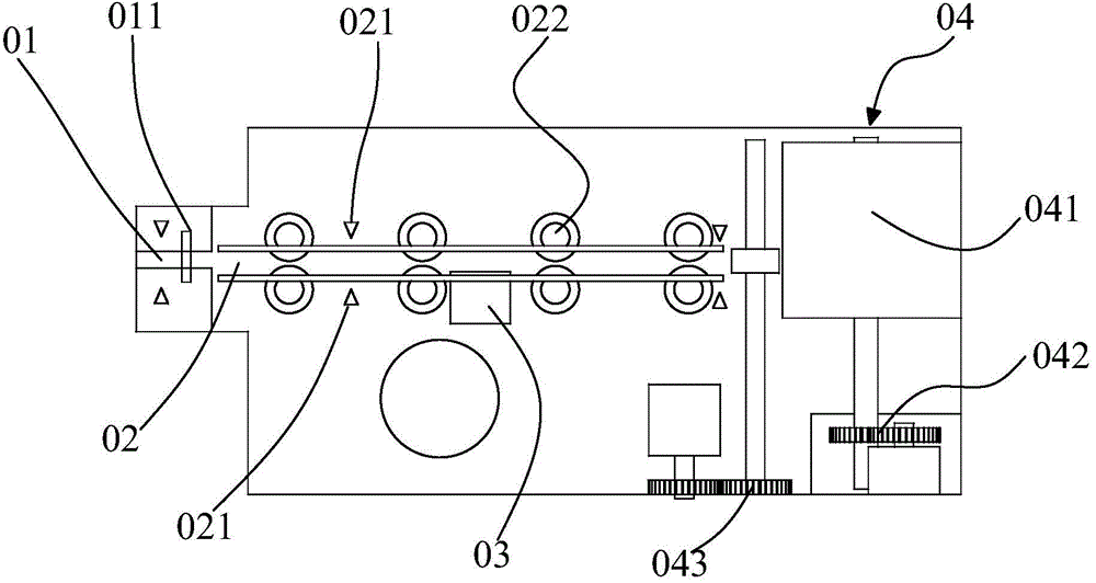 Temporary storage and card returning device and card reader