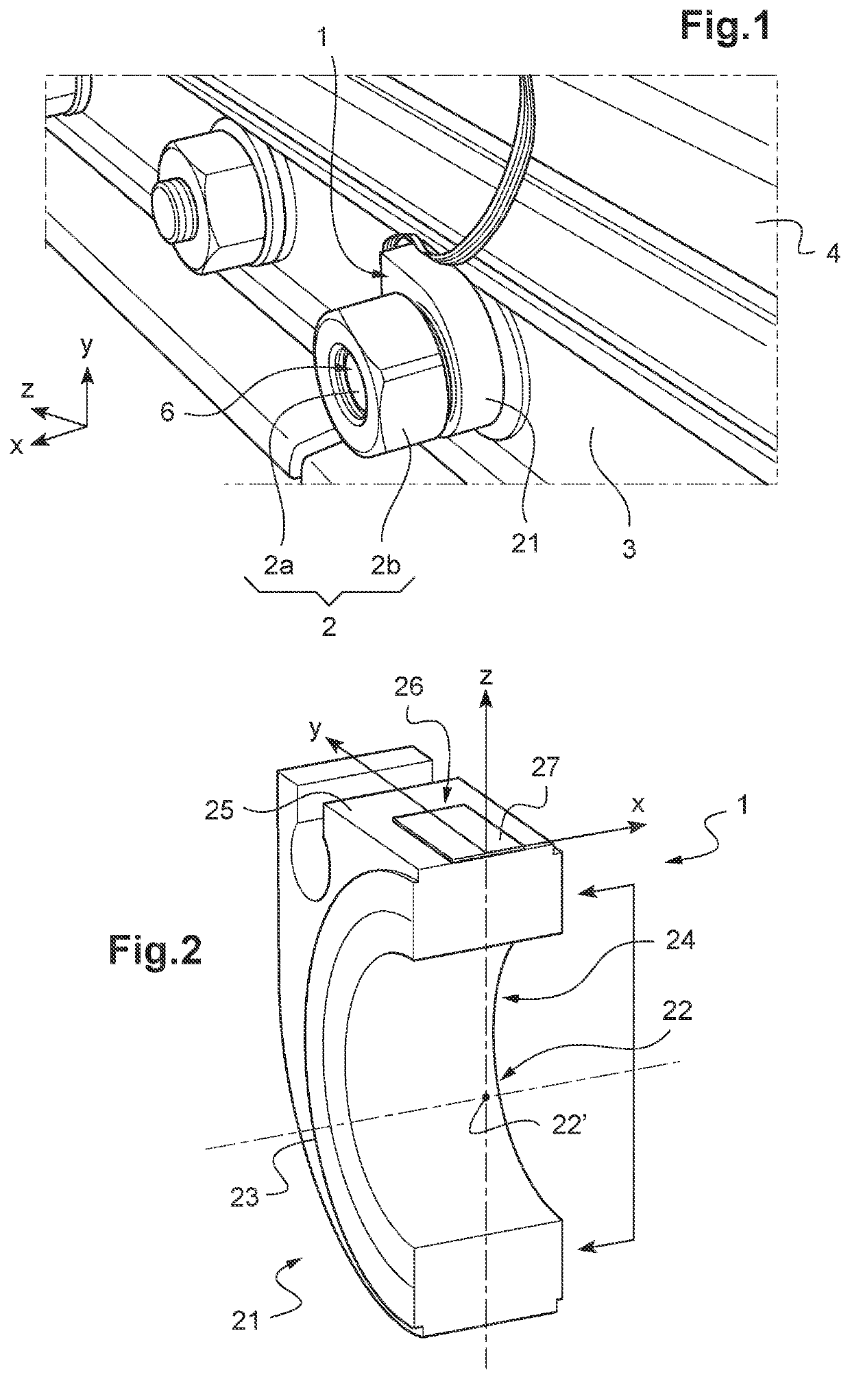 Sensor for measuring a tightening force applied on a screw-assembly member