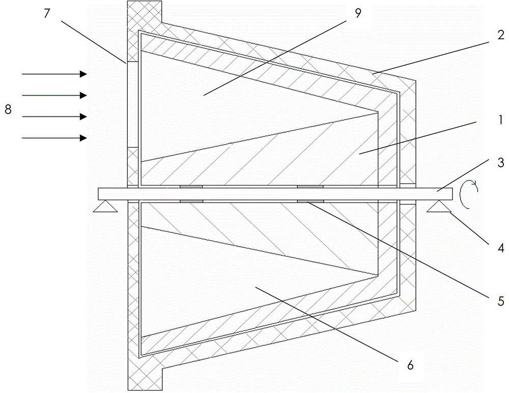 High-energy laser energy measurement device based on rotating absorber