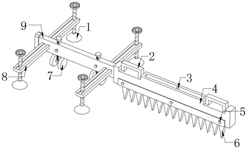 Ash scraper for tile laying and use method