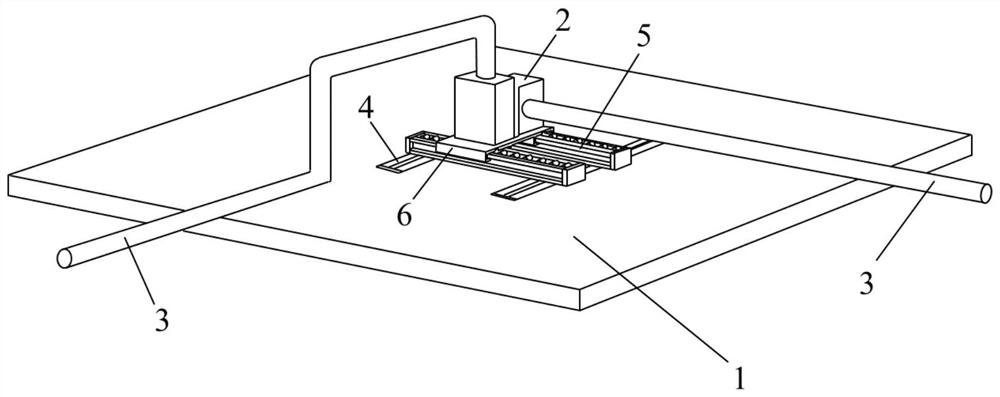 Two-way slidable anti-settling plate foundation structure of submarine manifold system