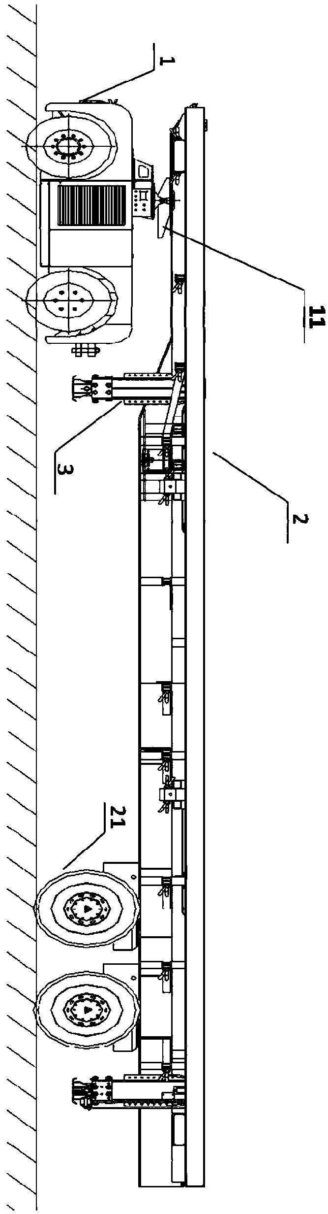 Large conveyor loading and unloading platform car