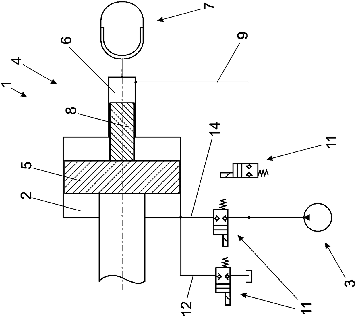 Piston-cylinder unit used for forming machine and forming machine