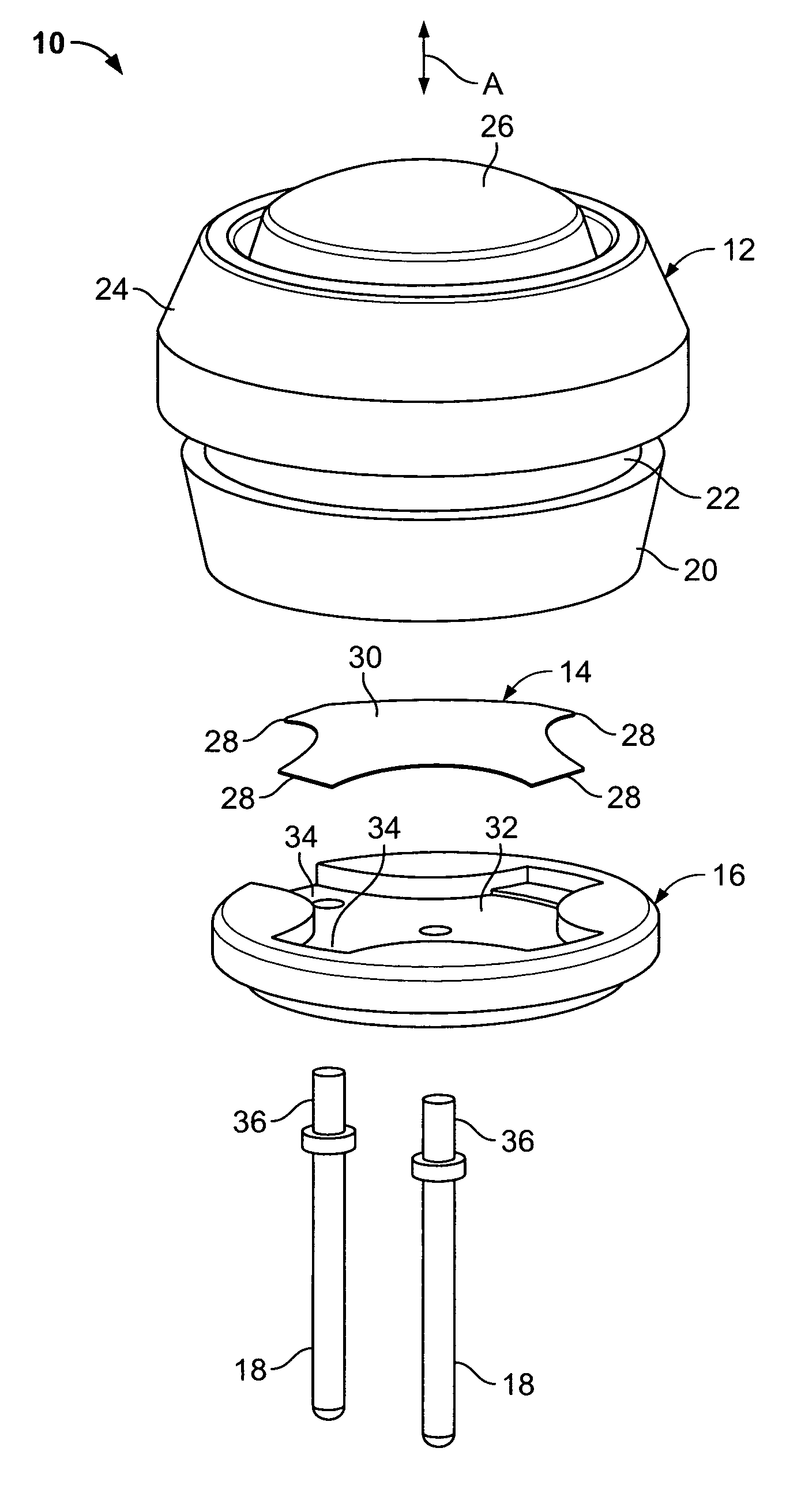 Push button switch assembly