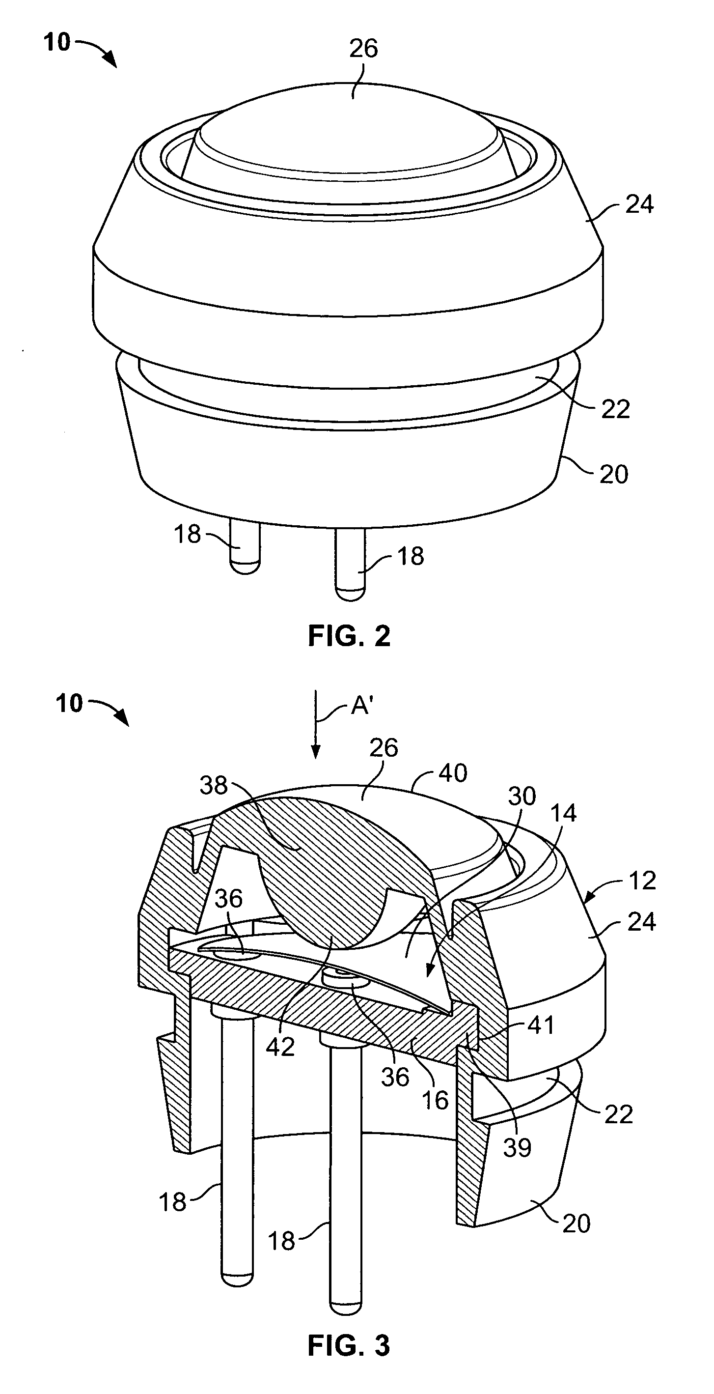 Push button switch assembly