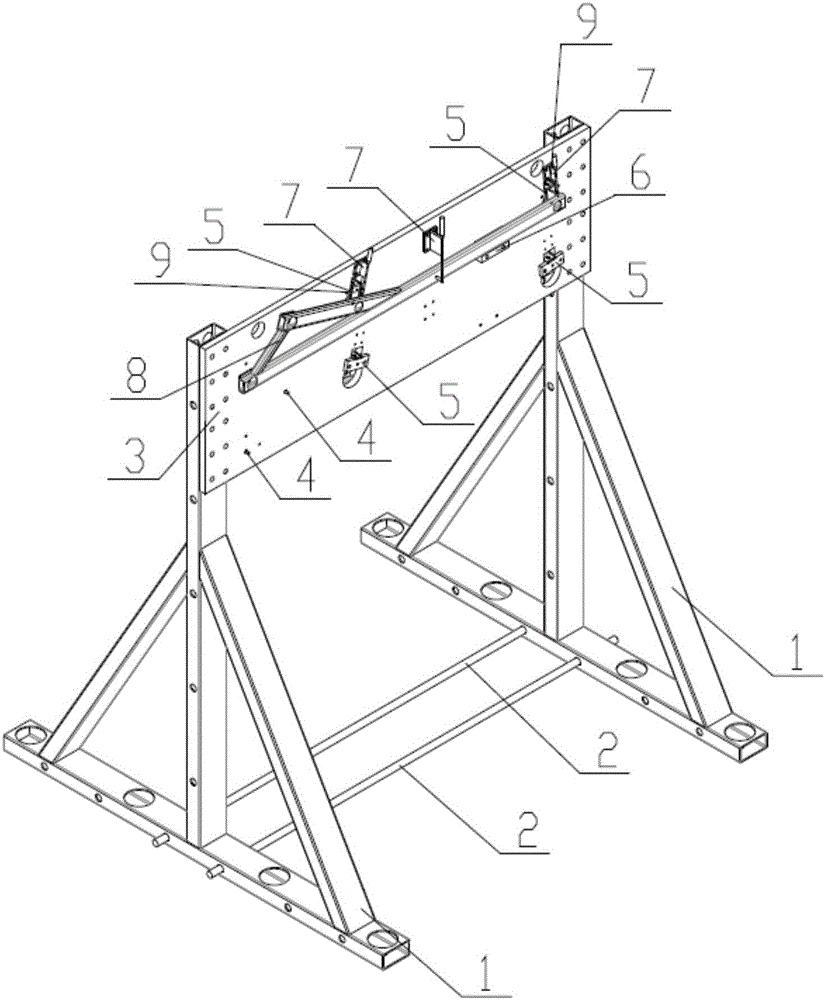 Trough solar collector supporting sheet assembling tool and method