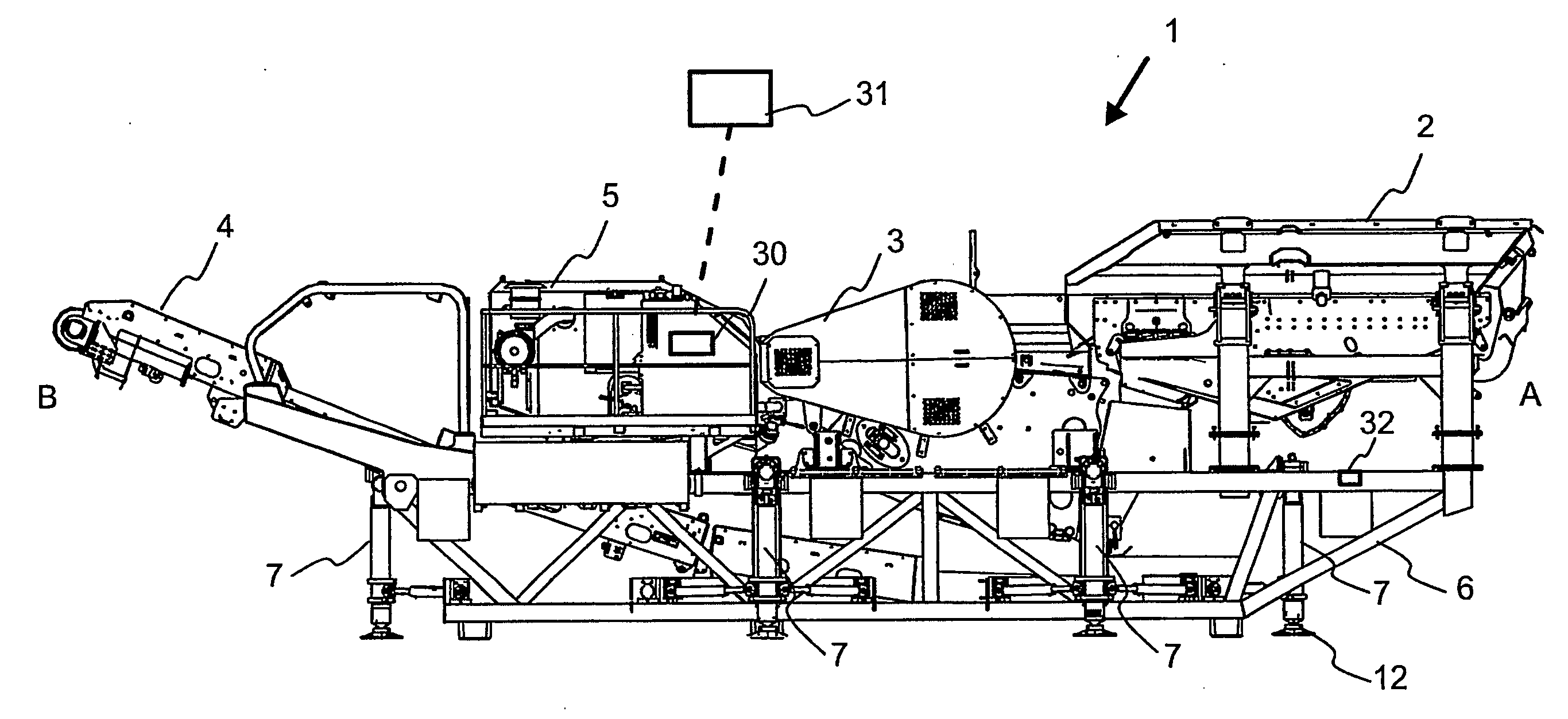 Method for moving a material processing device, a device for processing mineral material, and a frame for a processing device