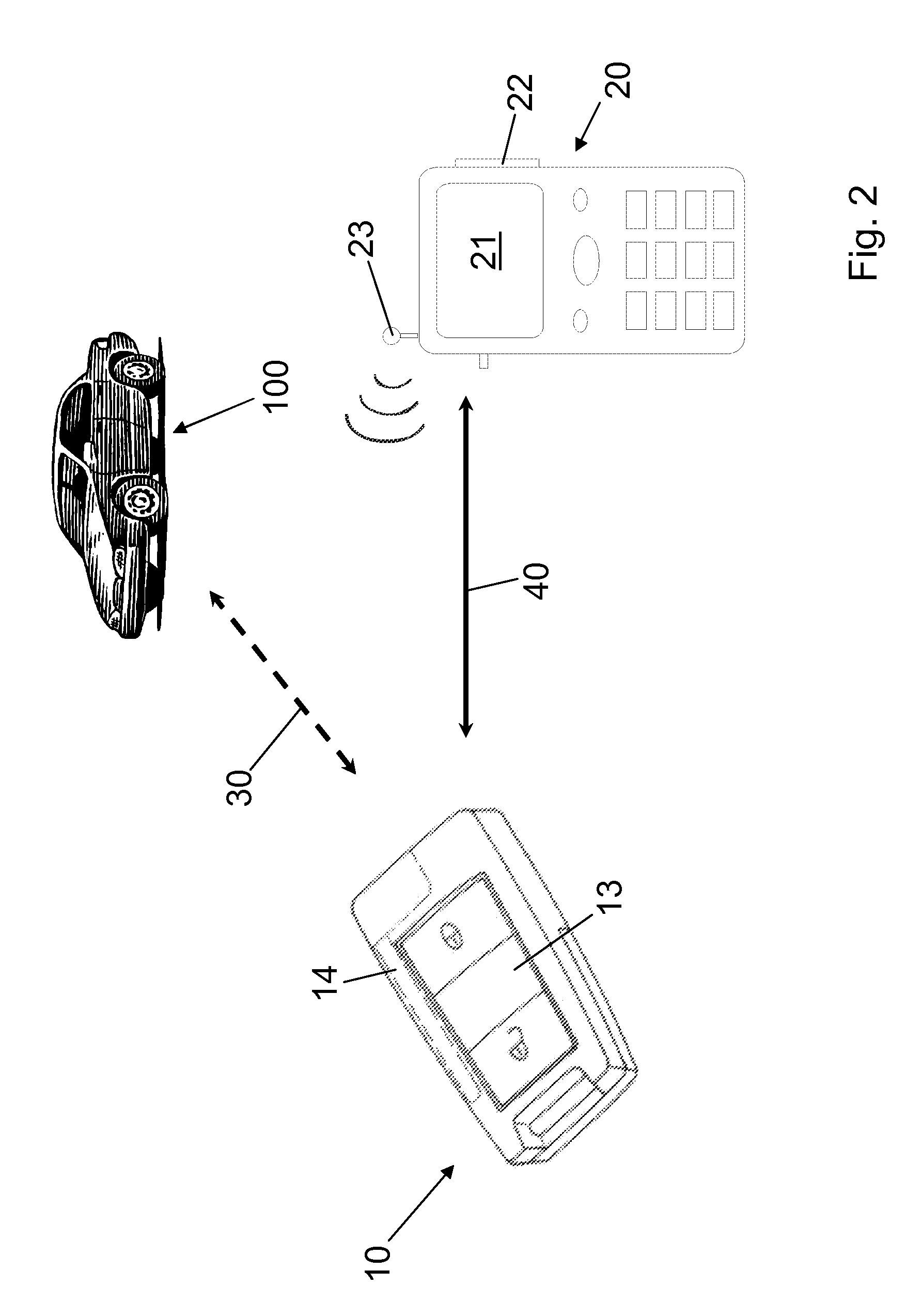 Method for displaying information from an id transmitter