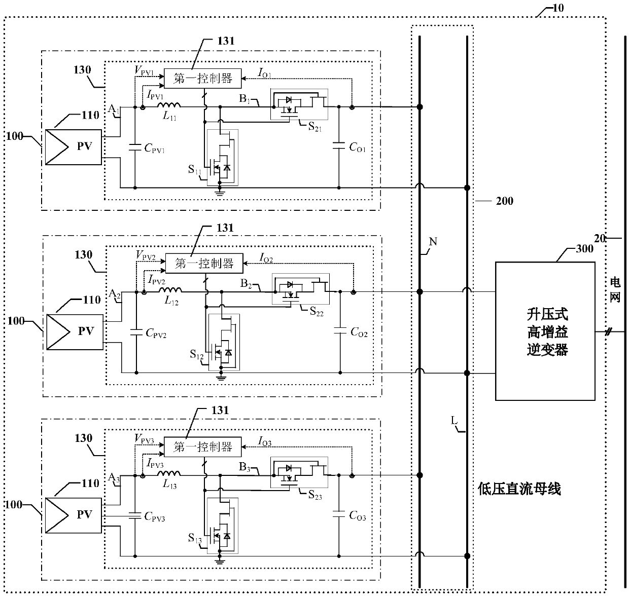 Distributed power generation system architecture and control method thereof